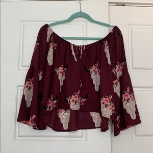 OFF THE SHOULDER CROP TOP - ALTAR’D STATE